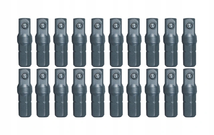 KING TONY 7702-25 Adapter uchwyt pod nasadki 1/4" x 25mm zestaw 20szt.