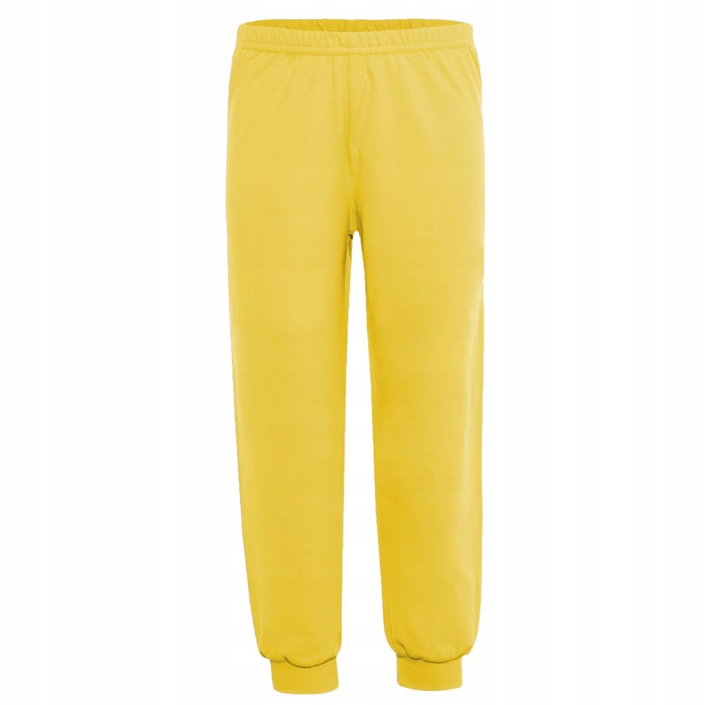 ŻÓŁTE CHŁOPIĘCE SPODNIE DRESOWE CIENKIE BAWEŁNIANE 100% BAWEŁNY DZIECI 122 Marka Marcinkowski