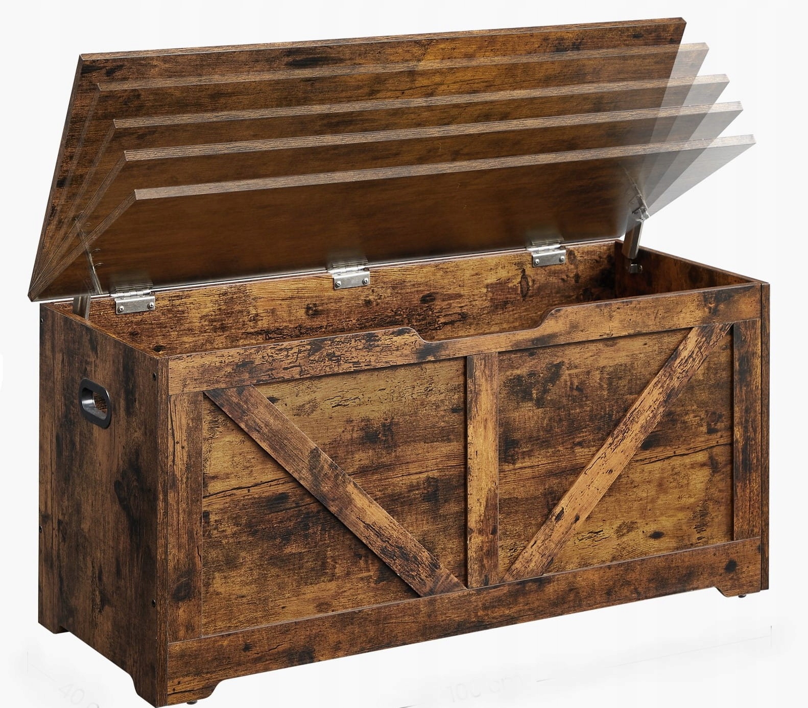 Skrzynia Pojemnik do Przechowywania 150L Organizer Rustykalny LOFT VINTAGE Pojemność skrzyni 176 l