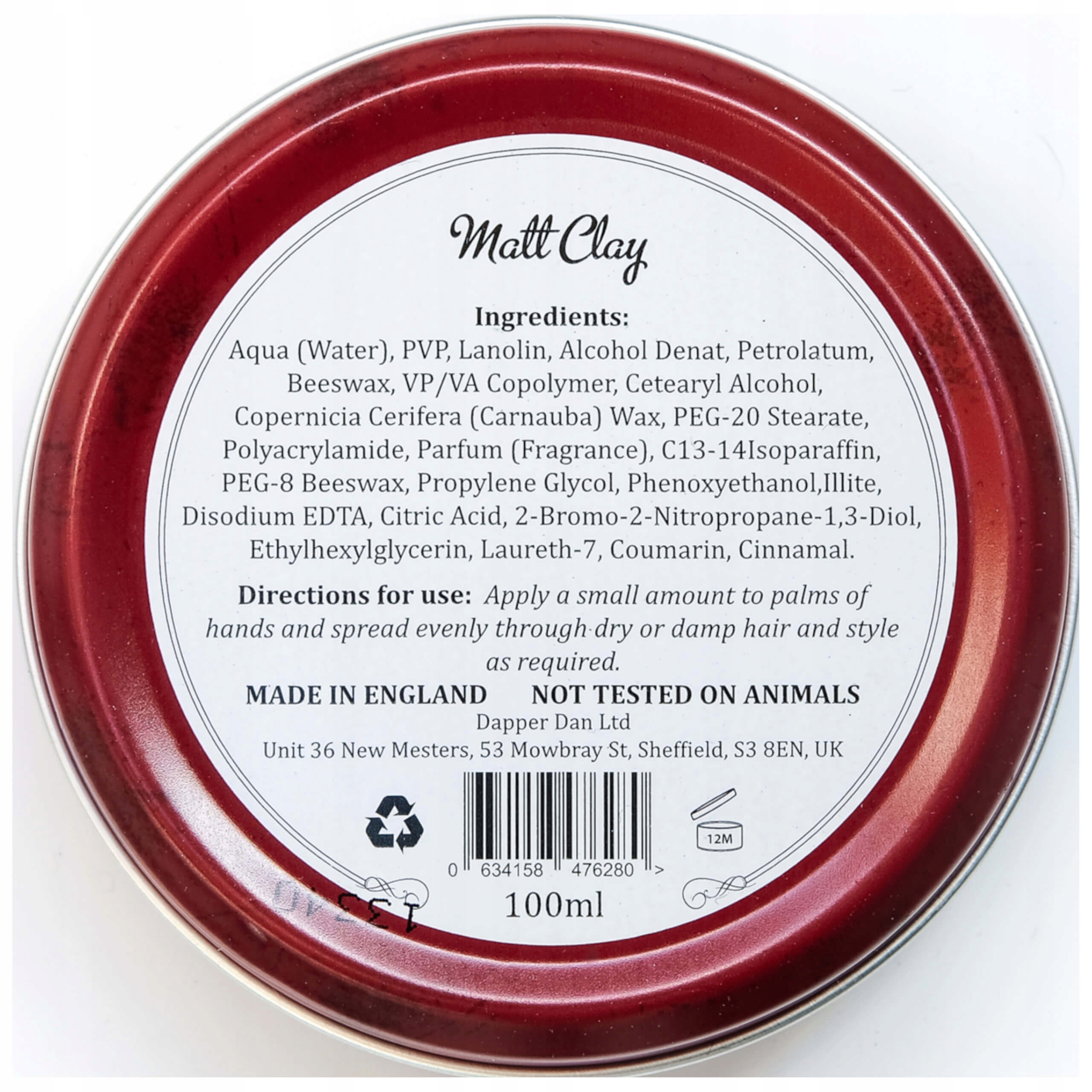 DAPPER DAN MATT CLAY - NEW FORMULA - POMADA WŁOSÓW Marka Dapper Dan