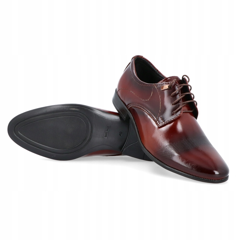 OBUWIE MĘSKIE WIZYTOWE SKÓRA 040 BRĄZOWE R 43 Model 040 BR NWO