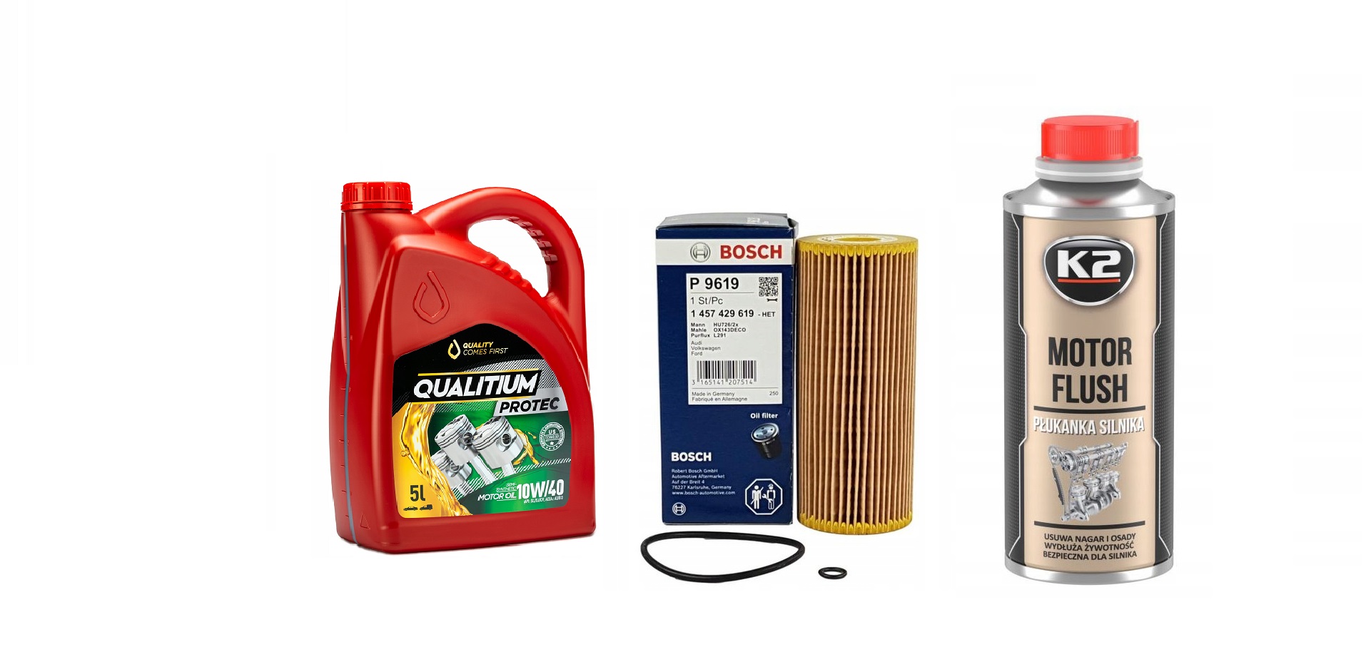 

Filtr oleju Bosch1457429619 +Qualitium 5L 10W-40