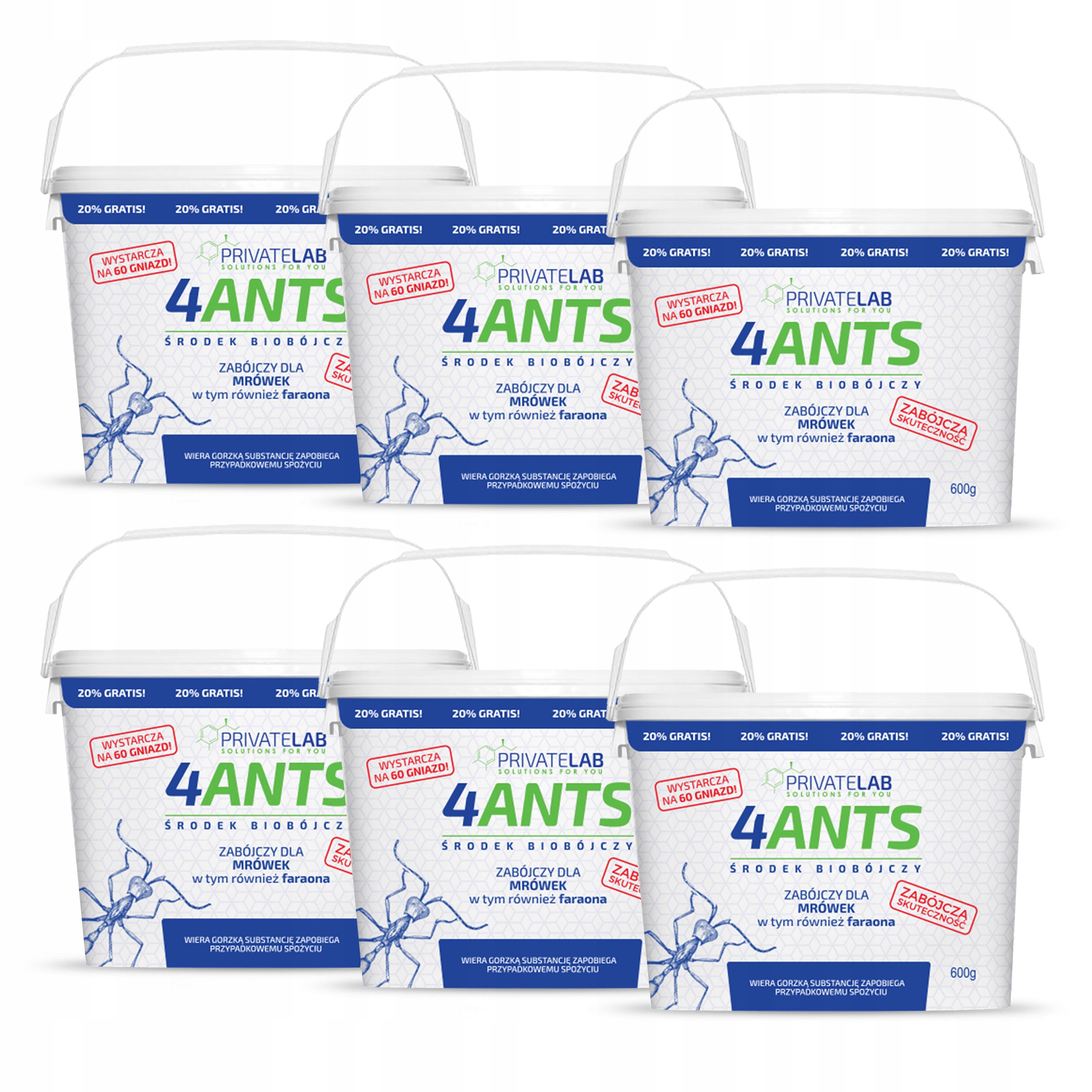 

4Ants Proszek na mrówki do posypania zestaw x6