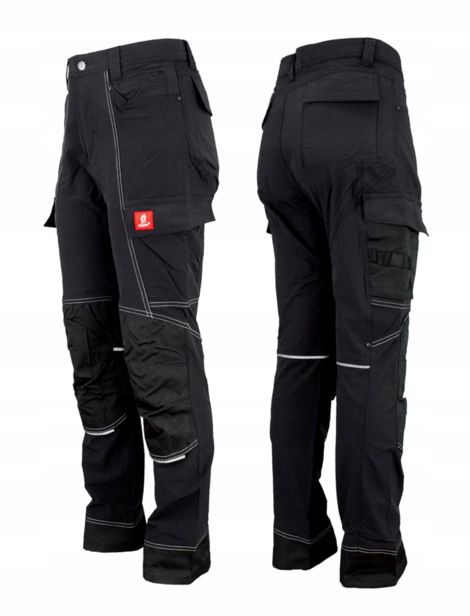 Spodnie Elastyczne robocze Bojówki Wytrzymałe Taktyczne Czarne