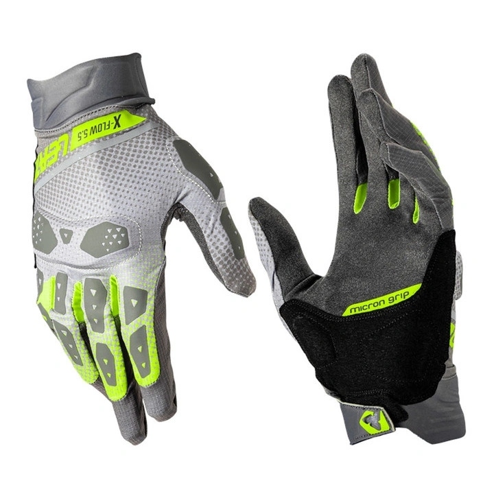 Crossové rukavice Leatt Adv X-flow 5.5 Short Hi-viz sivá žltá fluo Darčeky