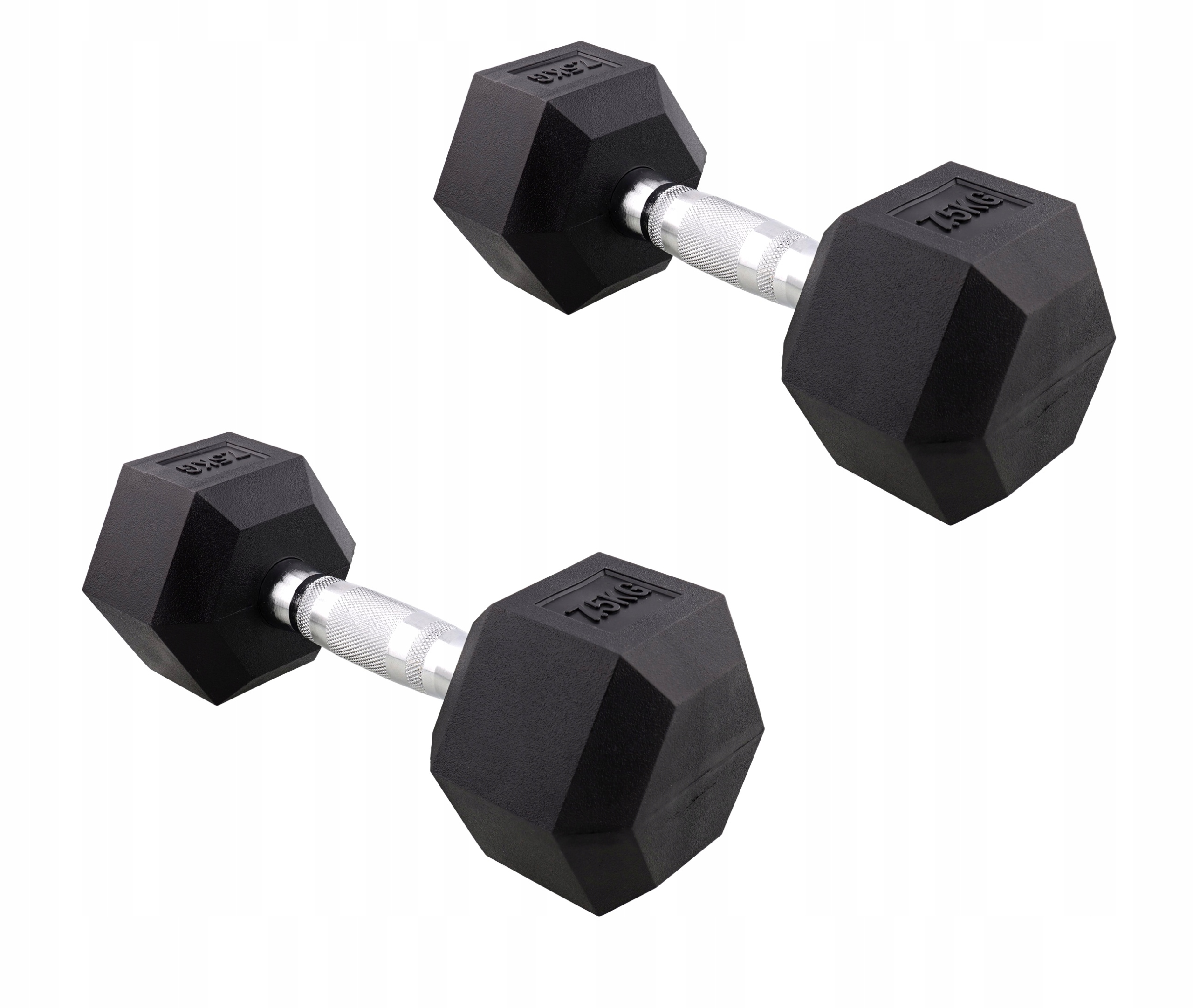 

Hantle Dumbbell Ciężarki 2 x 7,5 kg Powlekane Gumą