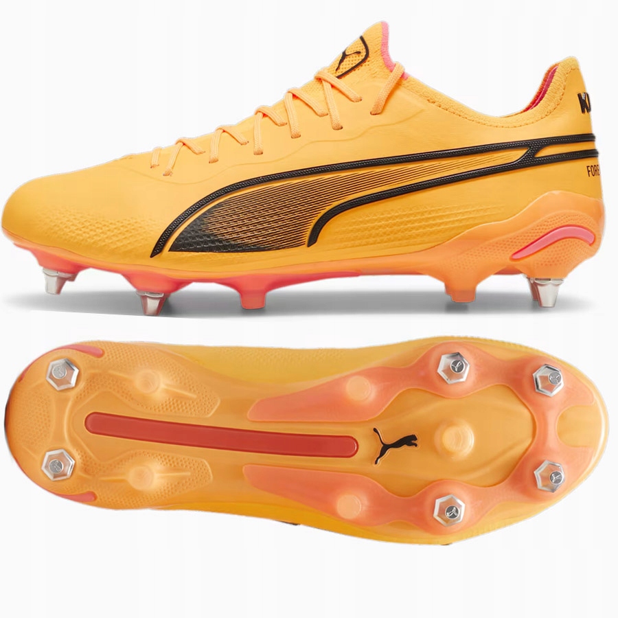 Puma King Ultimate Mxsg (42) Pánské boty s vruty, oranžová barva