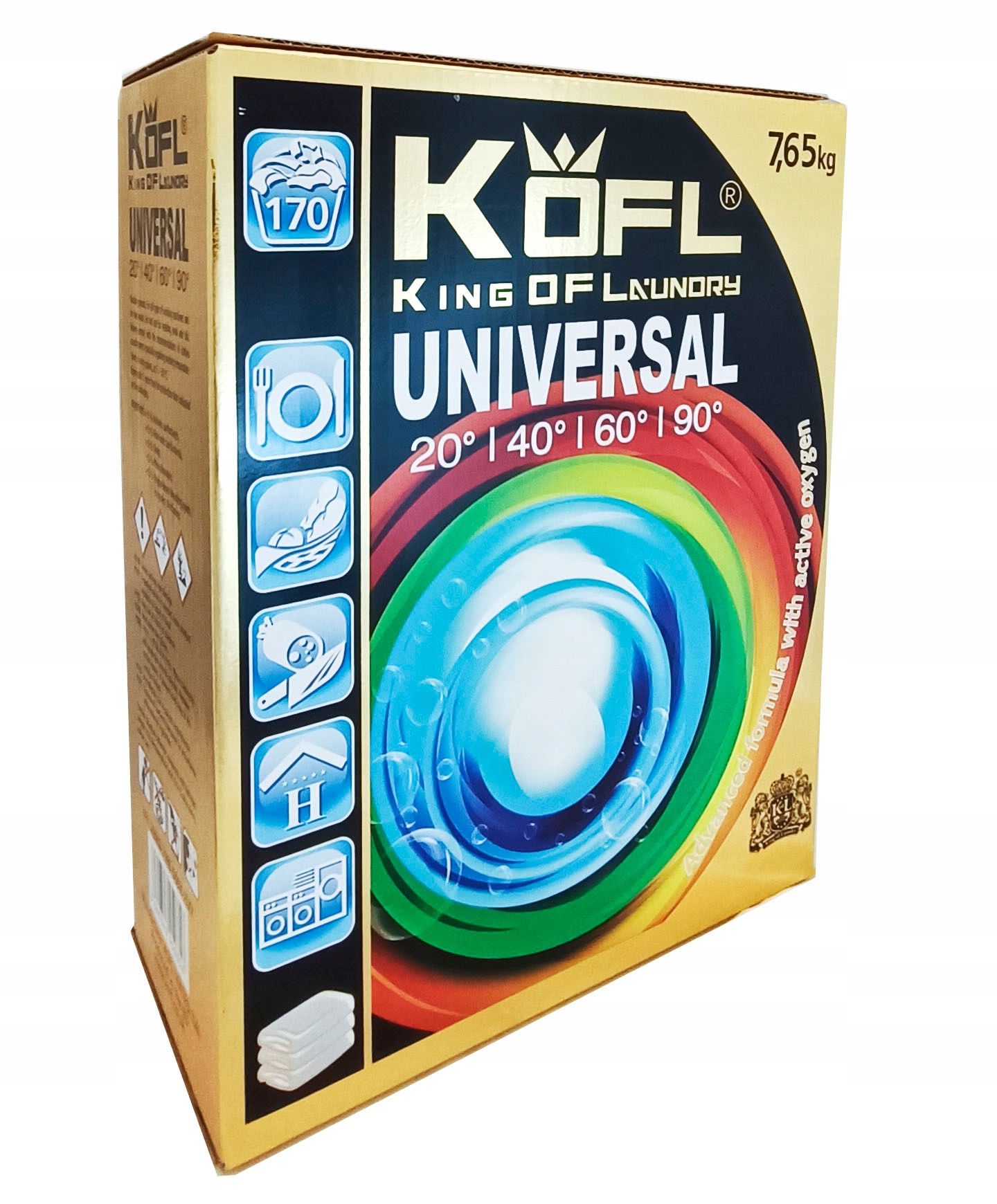 Prášek na praní Kofl Universal 7,65 kg, nový systém balení