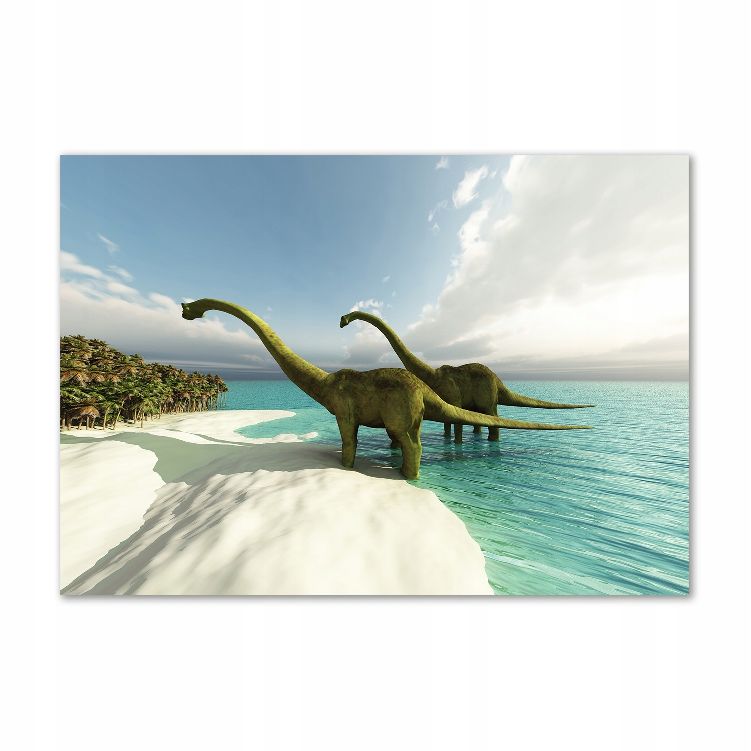 

Foto-obraz szklany Dinozaury na plaży 100x70