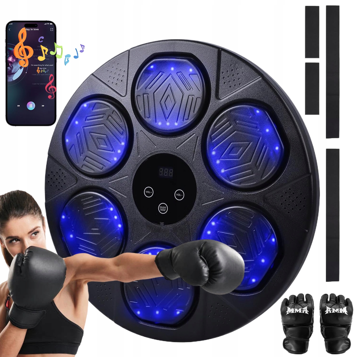 Music Bluetooth Boxing Machine Na Zdi Target Boxerská Hudba S Rukavicemi
