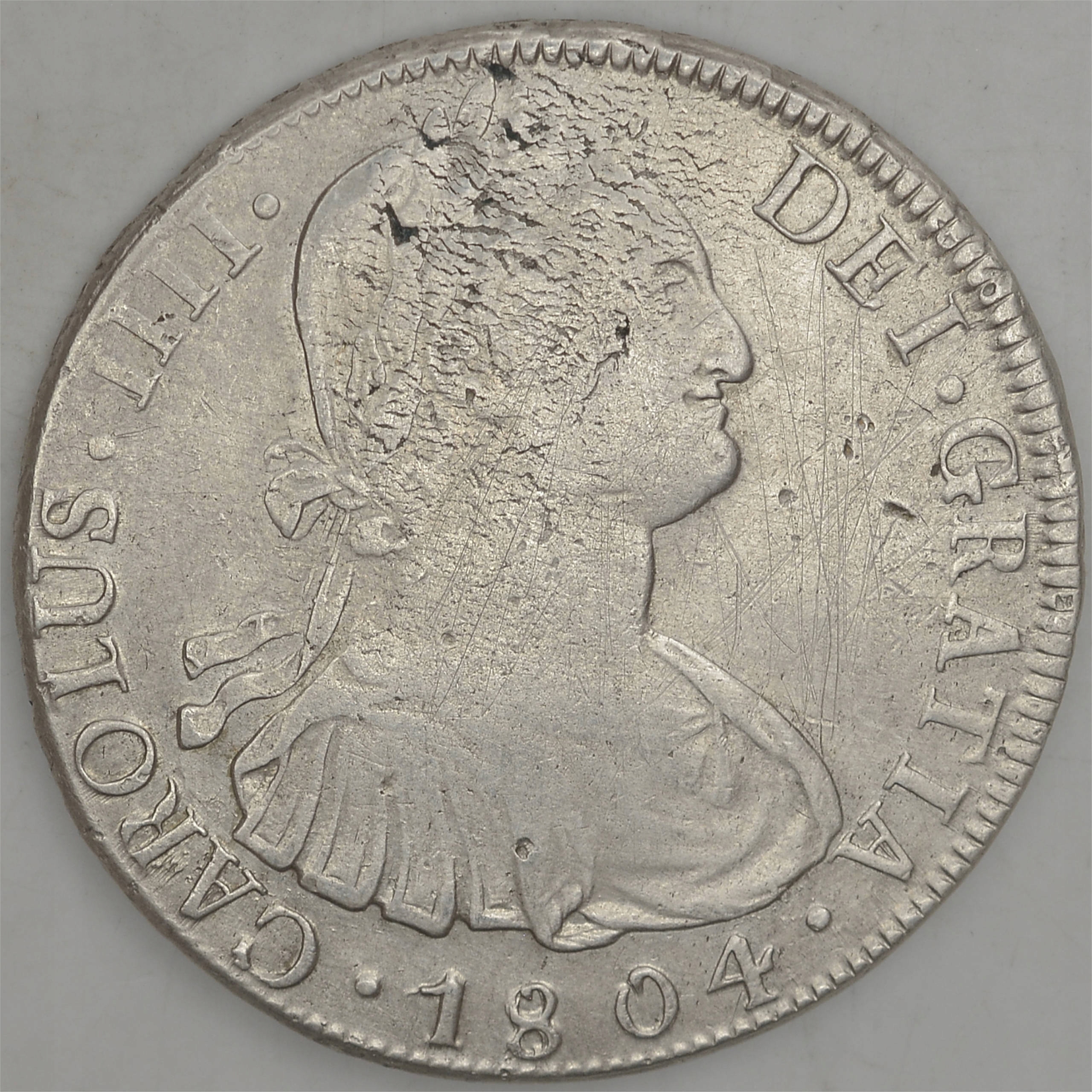 6.aj.BOLIVIA, KAROL IV, 8 REALI 1804 PTS PJ