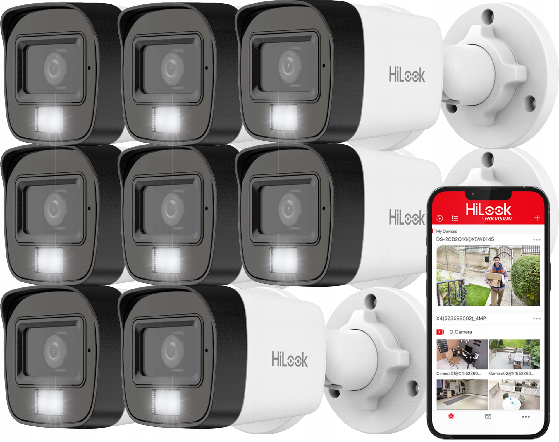 Kamery TVICAM-B8M-20DL x8 Analógové vonkajšie 8Mpx Tvi Hikvision HiLook
