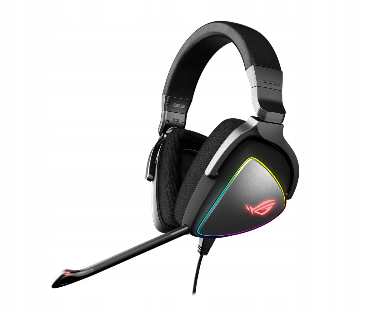 Słuchawki gamingowe Asus Rog Delta Rgb z mikrofonem Usb Dac Hi-fi Ess 9218