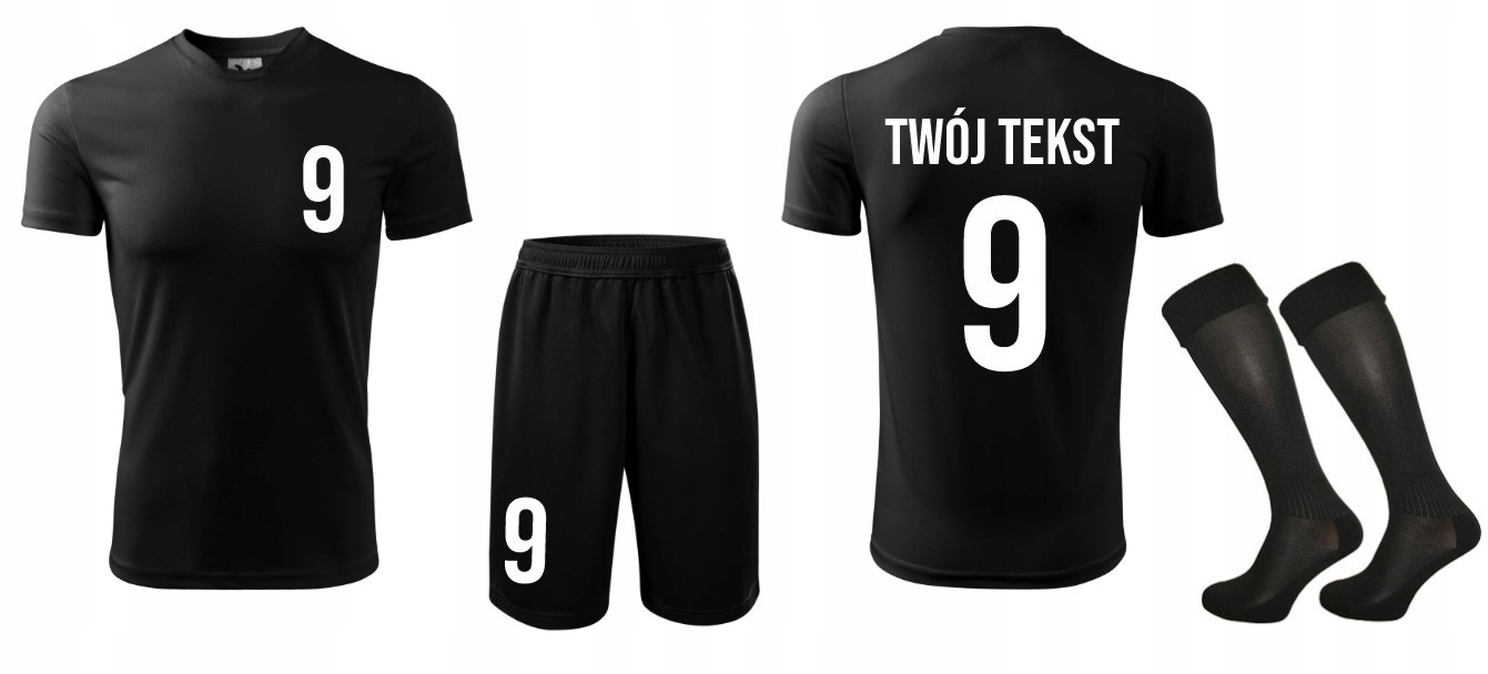 Strój piłkarski z własnym napisem i numerem personalizowanym nadrukiem 146