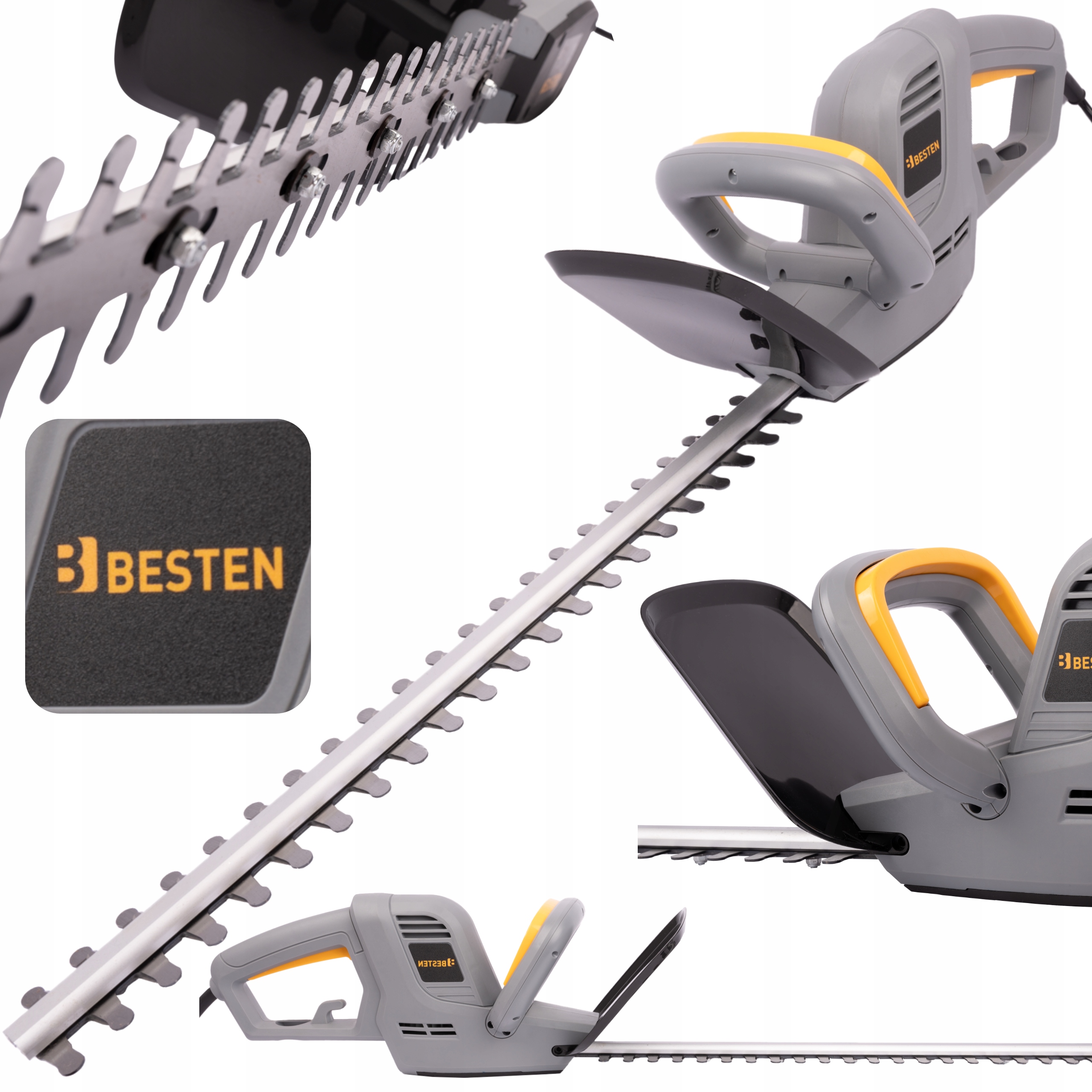 Elektryczne Nożyce Do Żywopłotu Cięcia Krzewów Gałęzi Sieciowe 61cm Besten