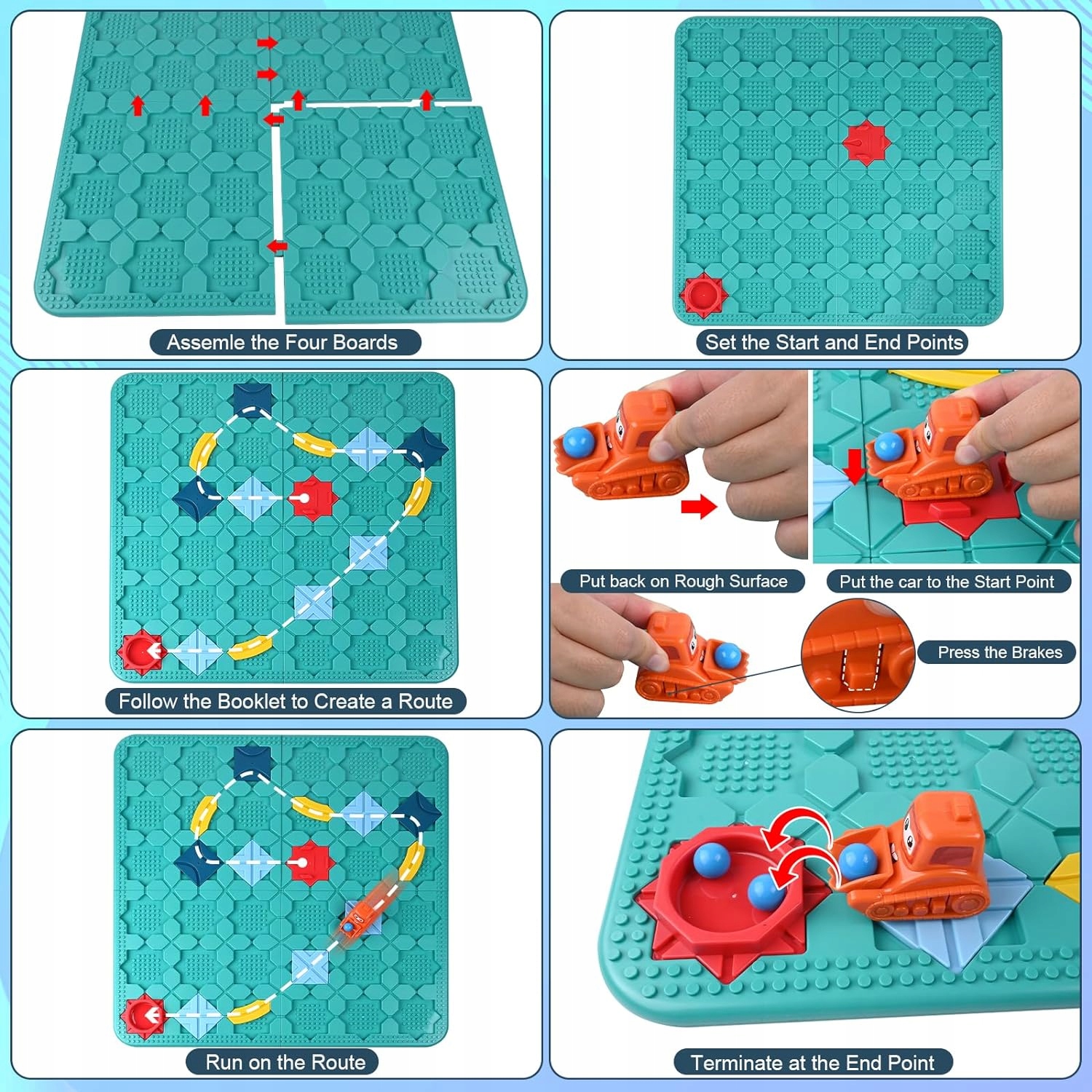 LOGICZNA PLANSZOWA GRA UKŁADANKA LABIRYNT BUDOWANIE DROGI NA PREZENT KLOCKI Maksymalna liczba graczy 2