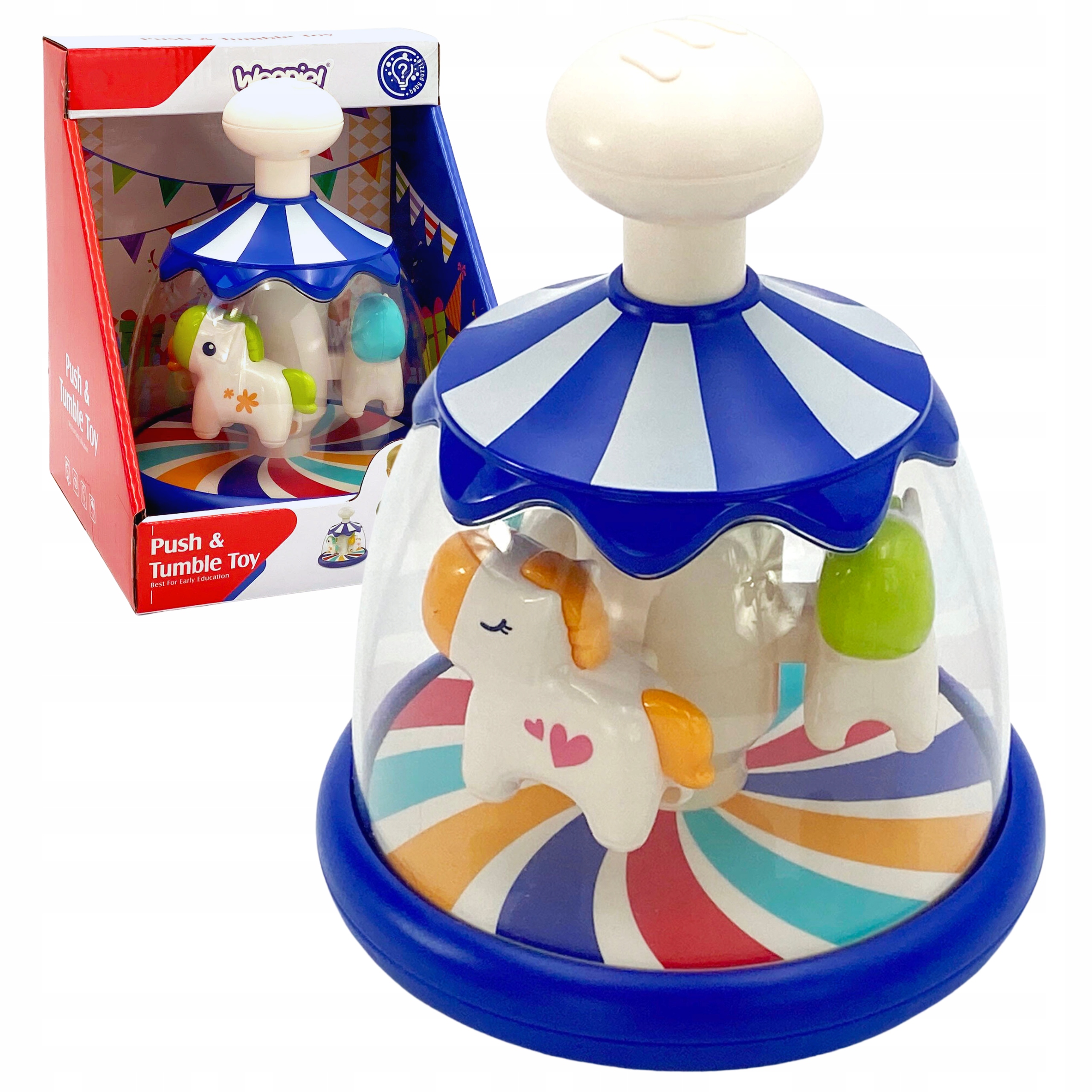 BĄCZEK INTERAKTYWNY KONIKI KARUZELKA Z PIŁECZKAMI ZABAWKA DLA DZIECI WOOPIE