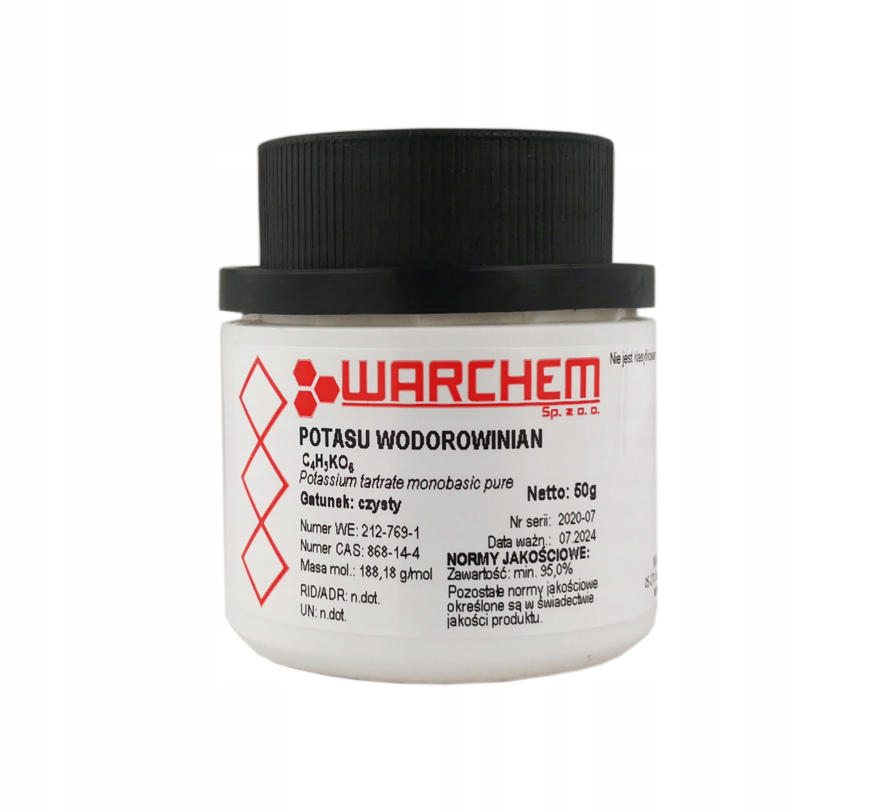 

Wodorowinian Potasu 50g Warchem [52643]