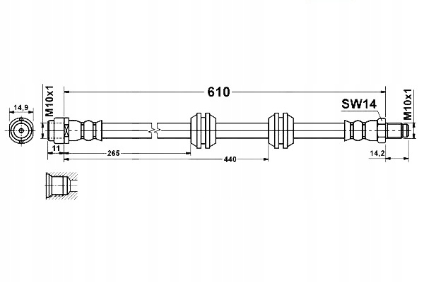 тормозной шланг . MERCEDES GL (X164) m