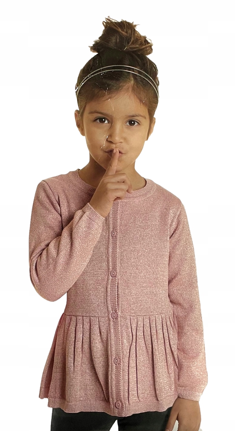 

Kardigan sweter sweterek z połyskiem *98-104