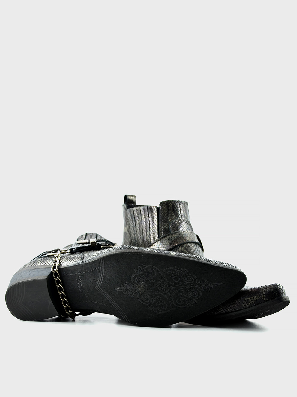 Męskie Skórzane Kowbojki Wysokie Desque Czarne 43 Długość wkładki 28.5 cm