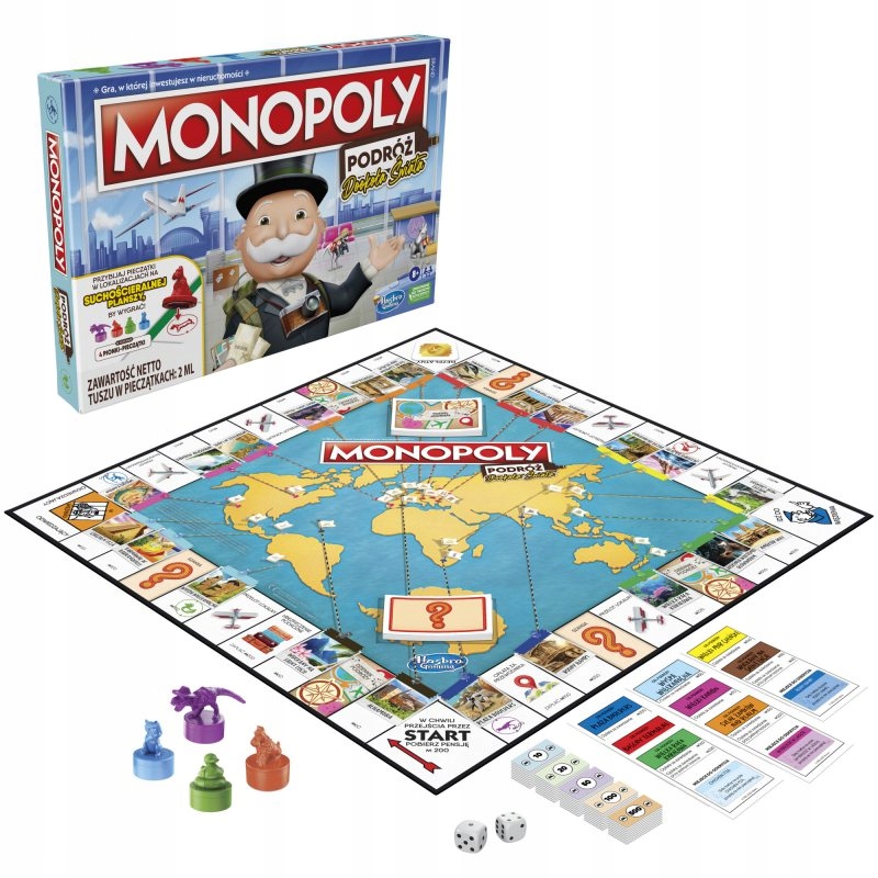 Hasbro Gra Monopoly Podróż dookoła Świata Pl