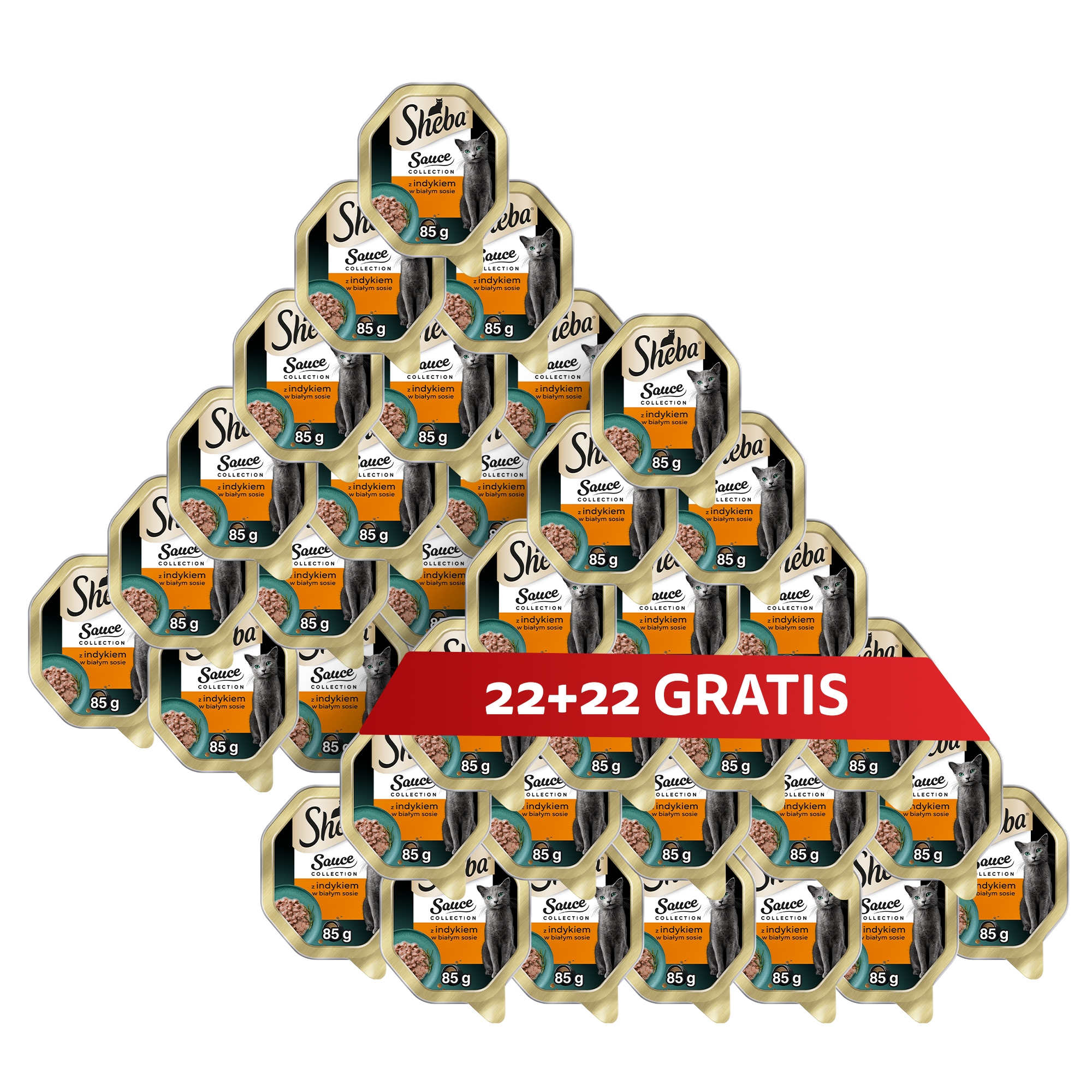 Sheba Sauce Collection mokra karma dla kota z indykiem w sosie tacka 85g