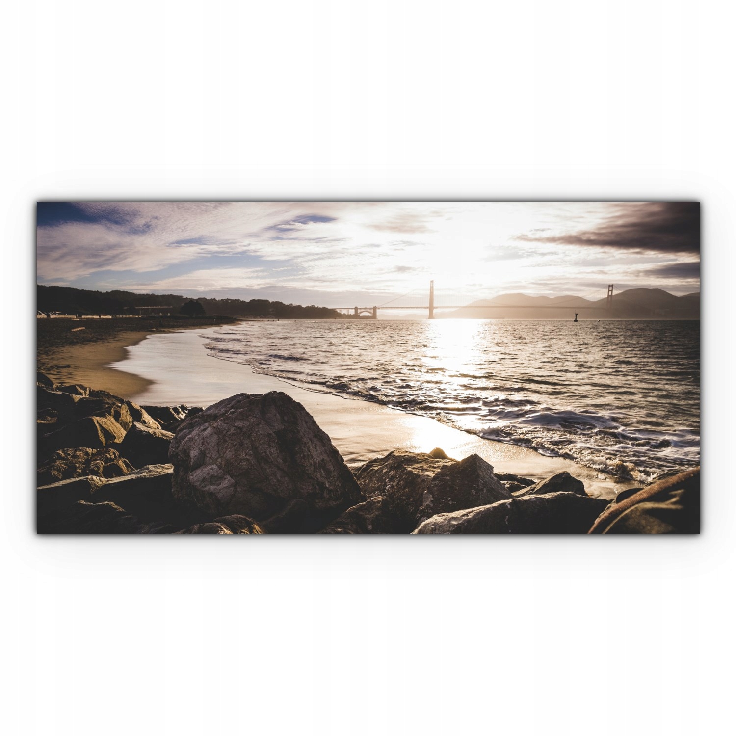 

Canvas płótno do sypialni 140x70 Zamek Most Zatoka