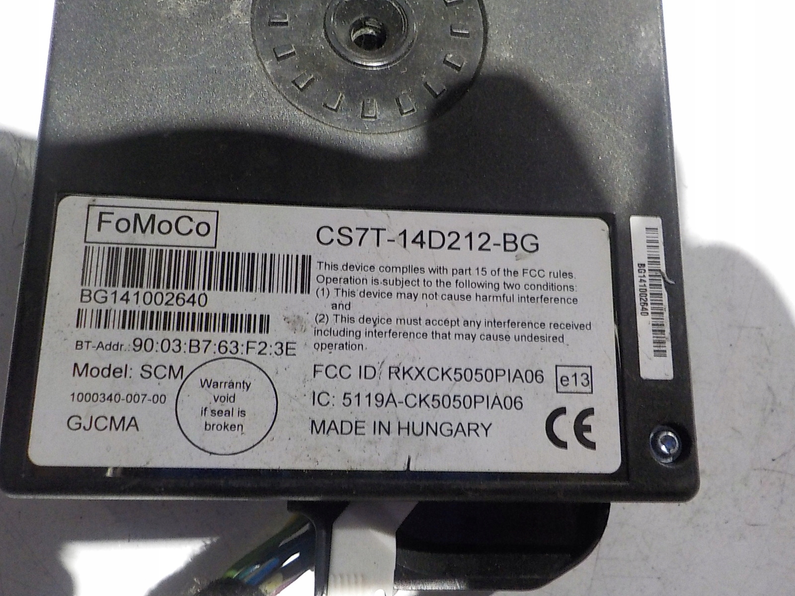 FORD MONDEO IV modulo BLUETOOTH CS7T-14D212-BG FOMOKO