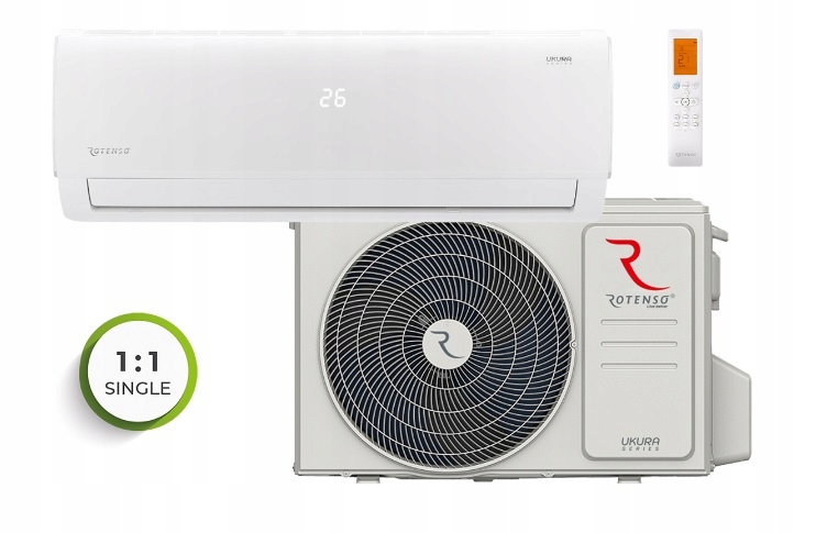 Rotenso Ukura Klimatizátor 5 kW nástenný Wi-Fi chladenie/ohrievanie do 60 m²