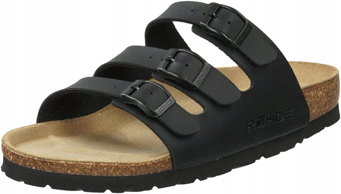 Rohde Černé Neformální Nazouváky S Korkovou Podrážkou 40 6DA