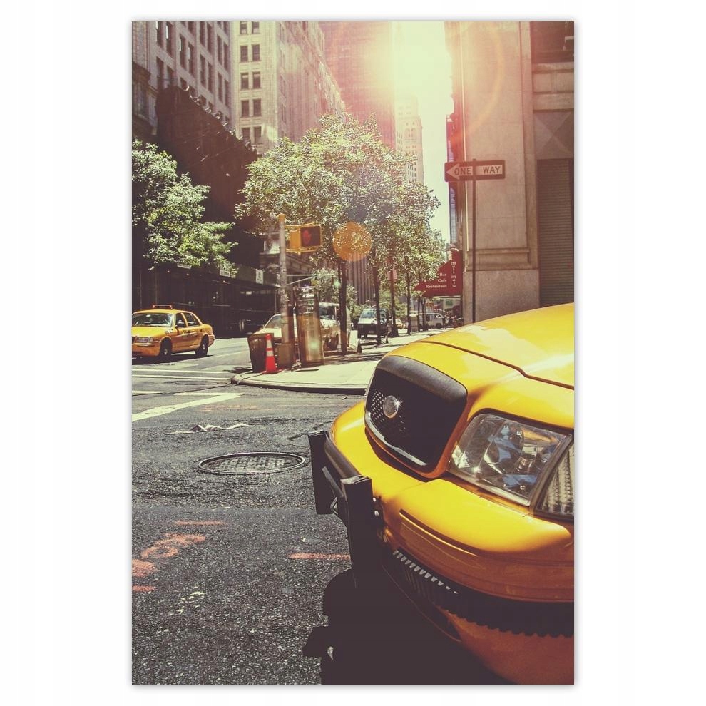 

Plakat Naklejka 40x60 Żólte taksówki Taxi Taksi