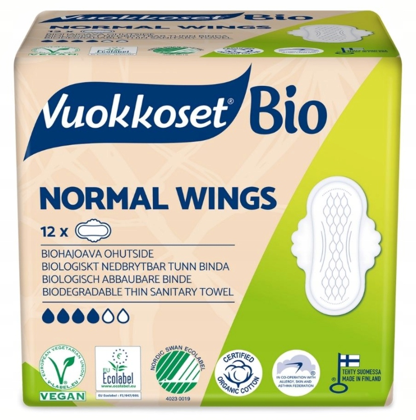

Vuokkoset 100% Bio Podpaski nie chlorowane Normal
