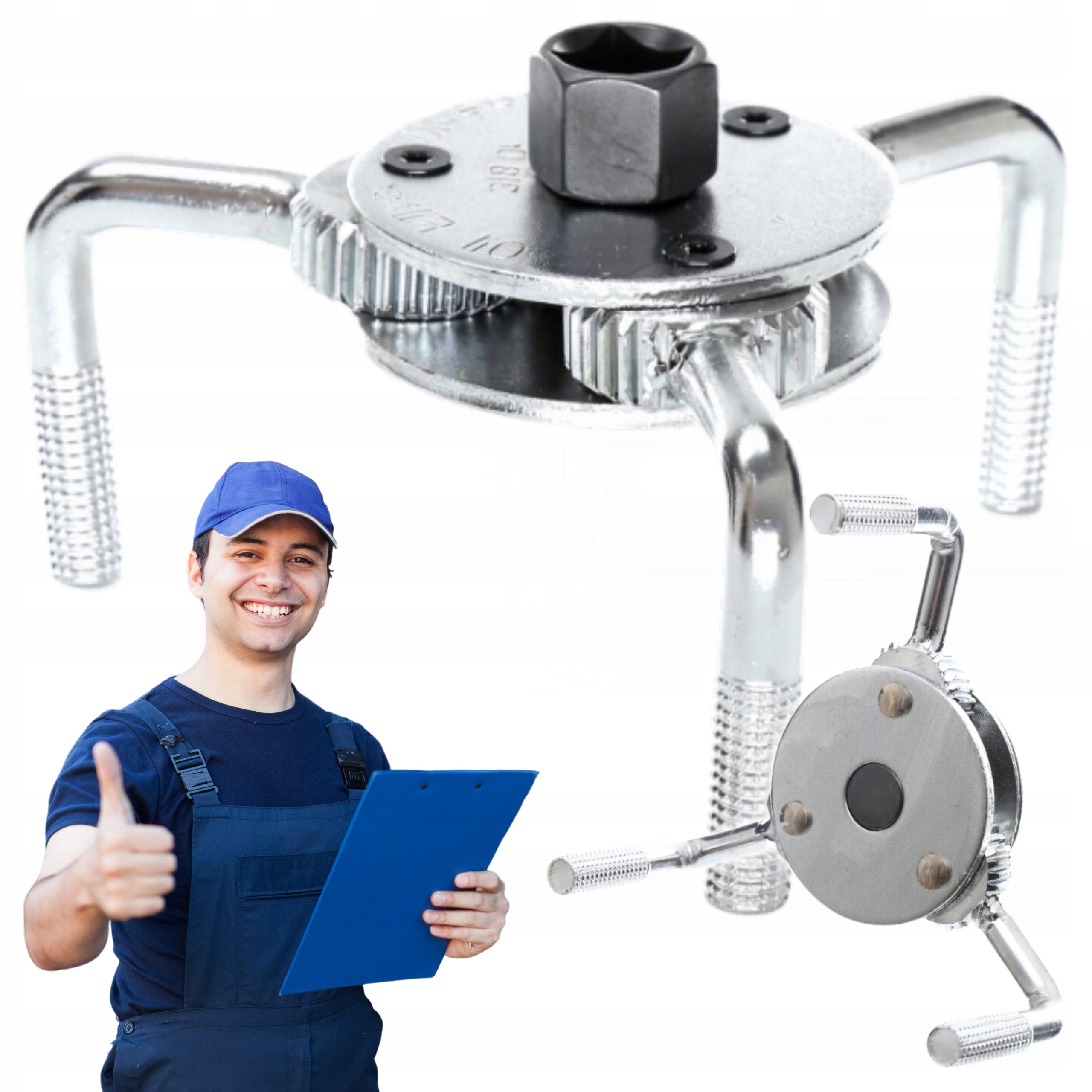 Klucz do filtra oleju Solidny Trójramienny Pazurkowy 70-120mm