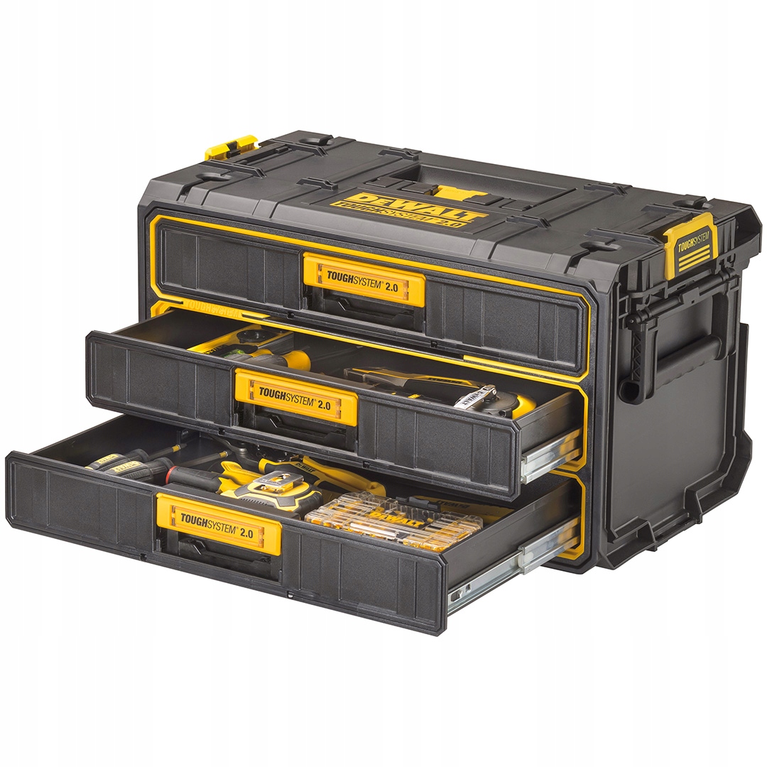 DEWALT SKRZYNIA NARZĘDZIOWA TOUGH SYS.2,0 Z 3 SZUFLADAMI