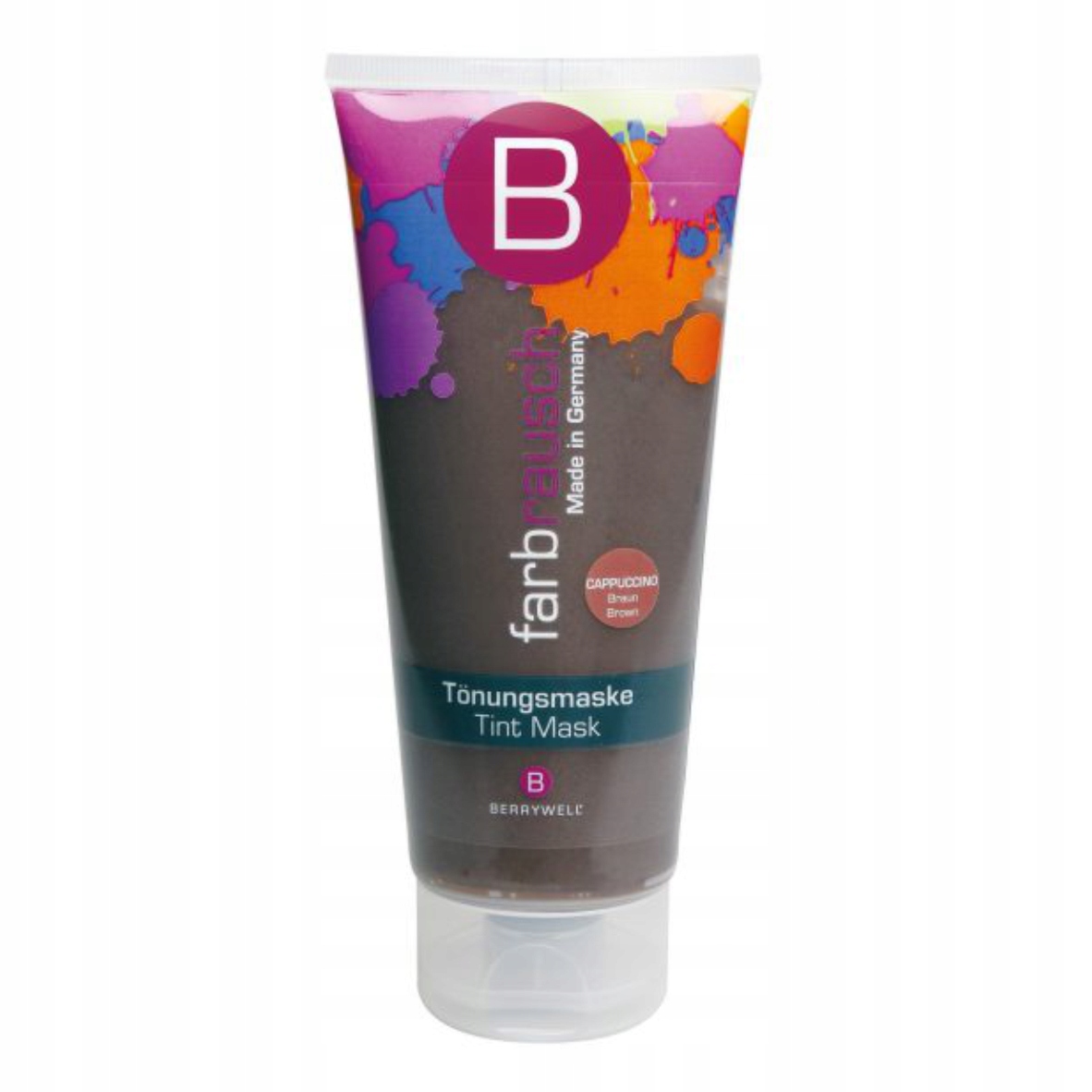 Berrywell barevná maska na vlasy Farb Rausch Tint Mask Cappuccino 201 ml