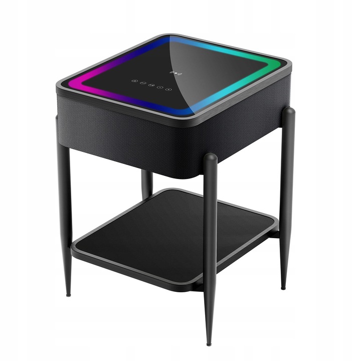 Stolek S Reproduktorem Pixel Obdélníkový Indukční Nabíječka Bluetooth