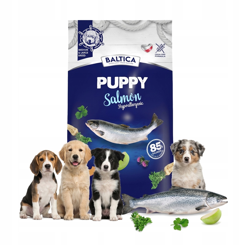 Baltica Puppy Salmon Hypoallergenic ML 3kg Szczenięta Srednie Rasy