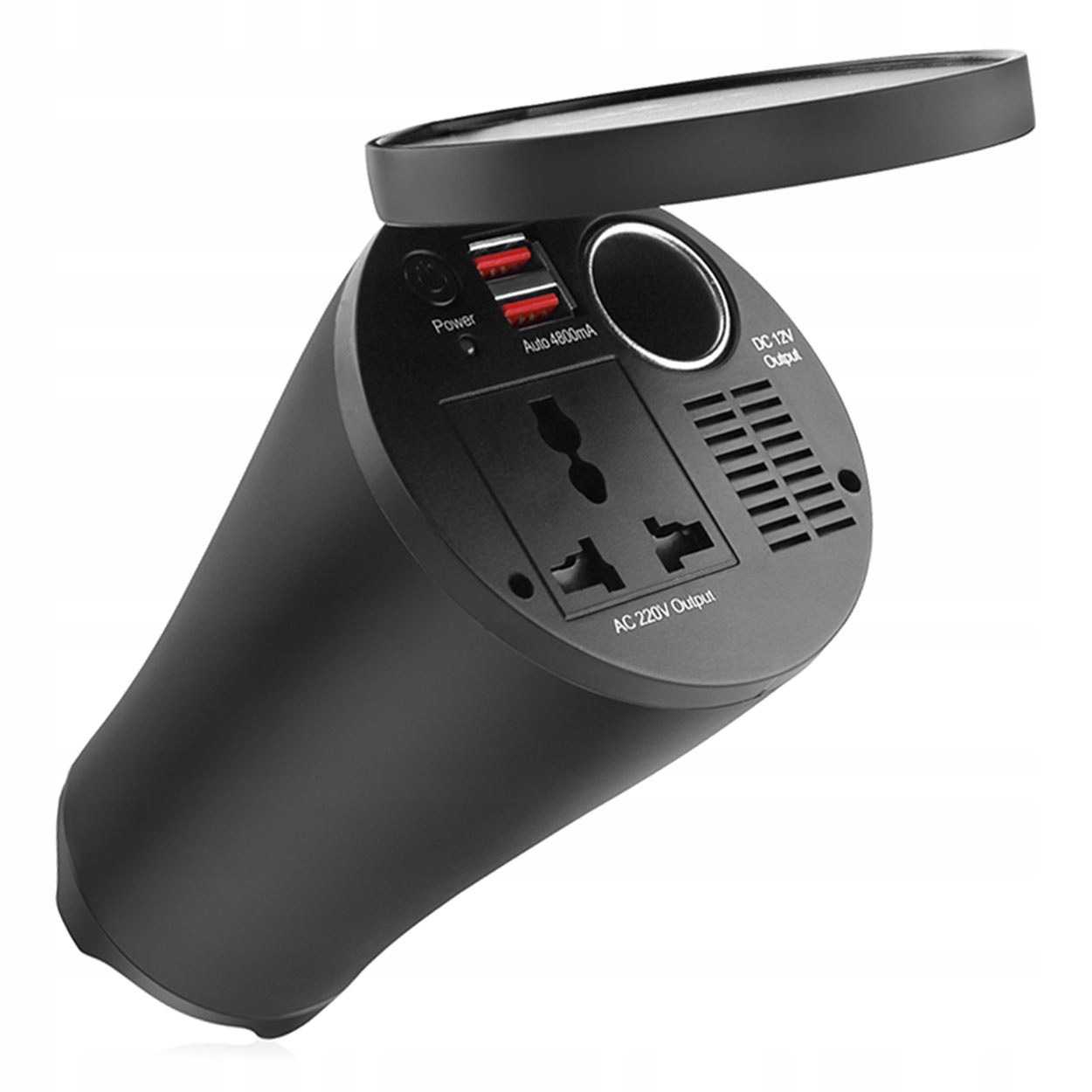 Menič napätia v tvare pohára 12V/230V 150W/300W 2xUSB PI02 Amio-