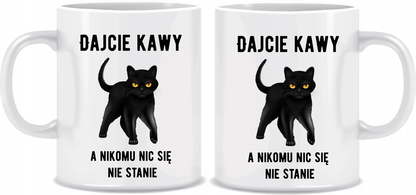 

Kubek Kot Dajcie Kawy.. śmieszny napis Prezent
