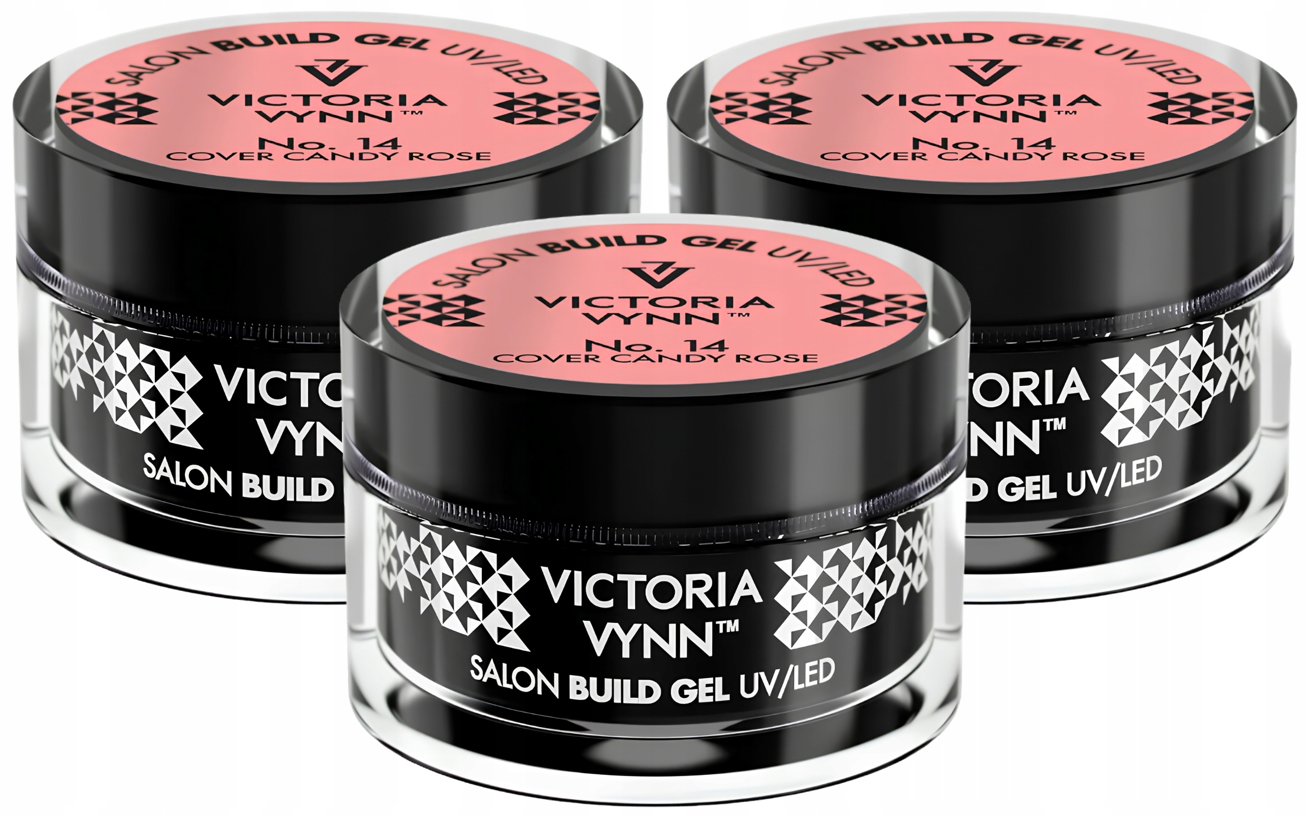 3 x Victoria Vynn Stavební Gel na nehty 14 Cover Candy Rose Růžový 50 ml