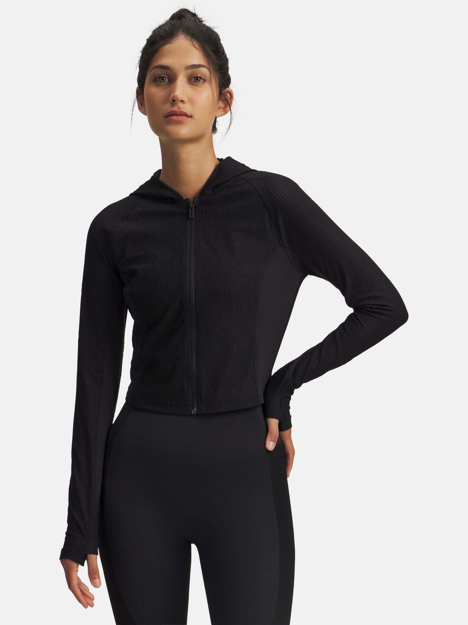 Under Armour Dámská bunda Under Armour Ua Halo Jacquard Knit Jacket-BLK