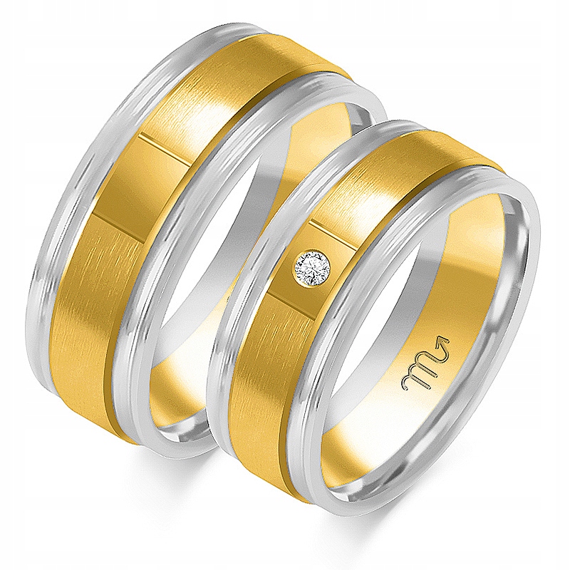 Snubní prsten z bílého zlata 585, 20 21 22, svatební pro nevěstu