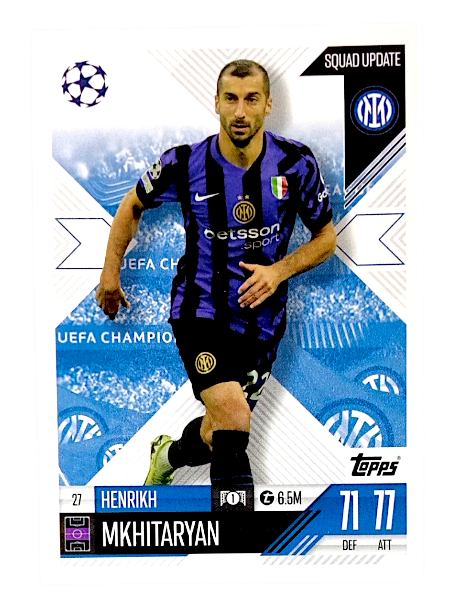 Topps Match Attax Extra 2025 Squad Update 27 Henrikh Mkhitaryan Inter