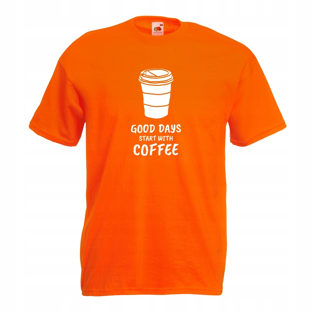

Koszulka good days coffee kawa M pomarańczowa