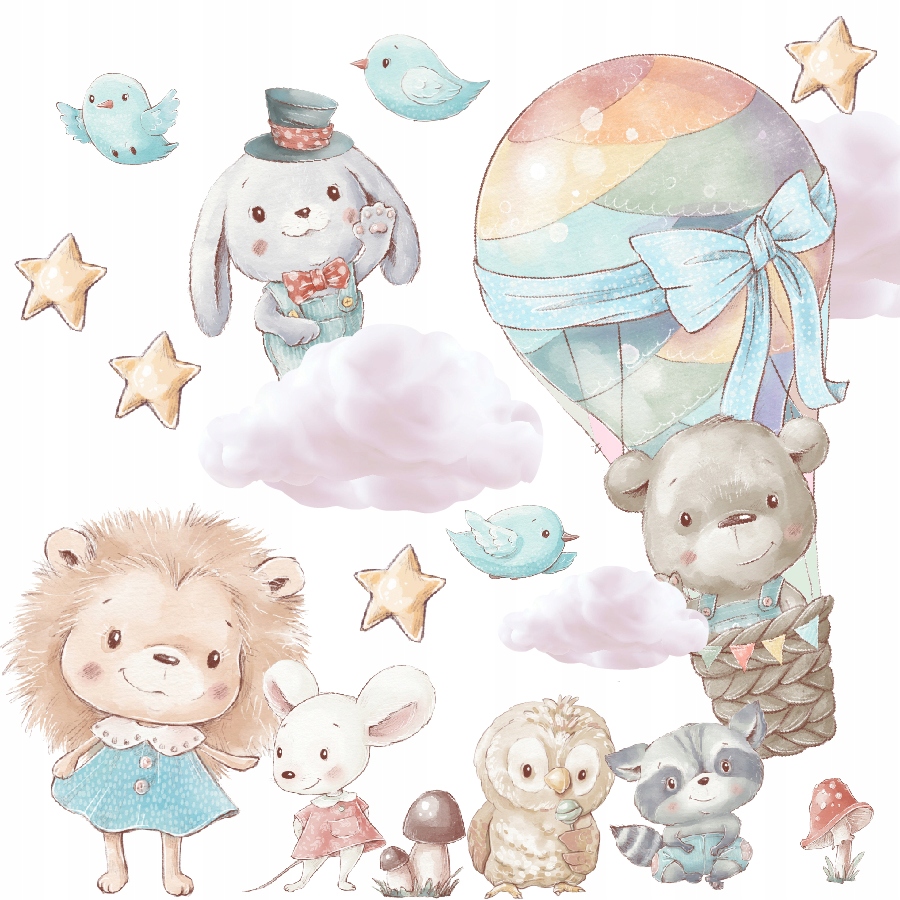 

naklejki naklejka na ścianę dla dzieci zoo