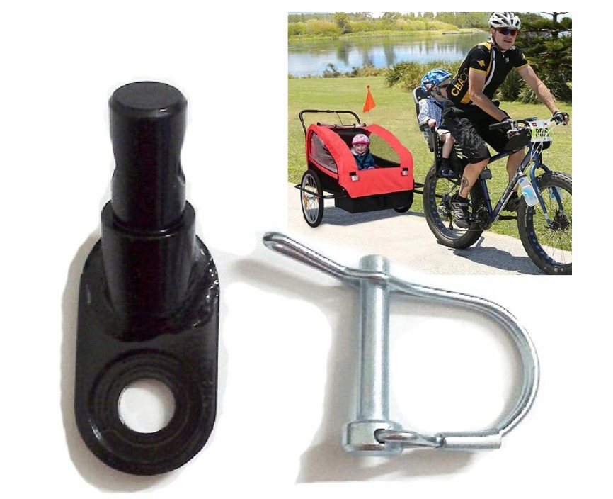 UCHWYT ZACZEP HAK MOCOWANIE PRZYCZEPKI ROWEROWEJ Rozmiar koła jogger 1