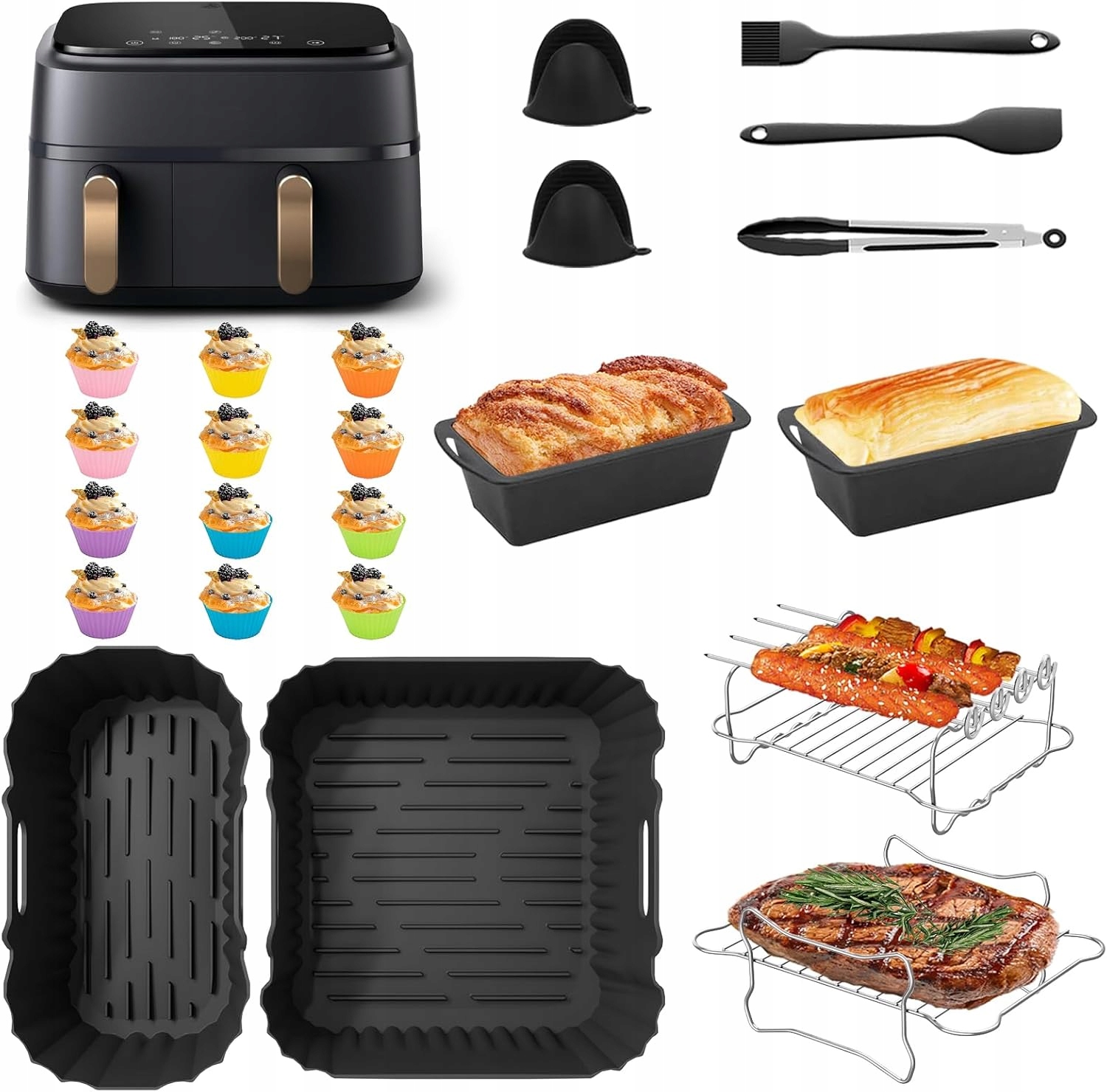 Akcesoria K Beztukové Fritéze Philips Airfryer Dual Basket Set