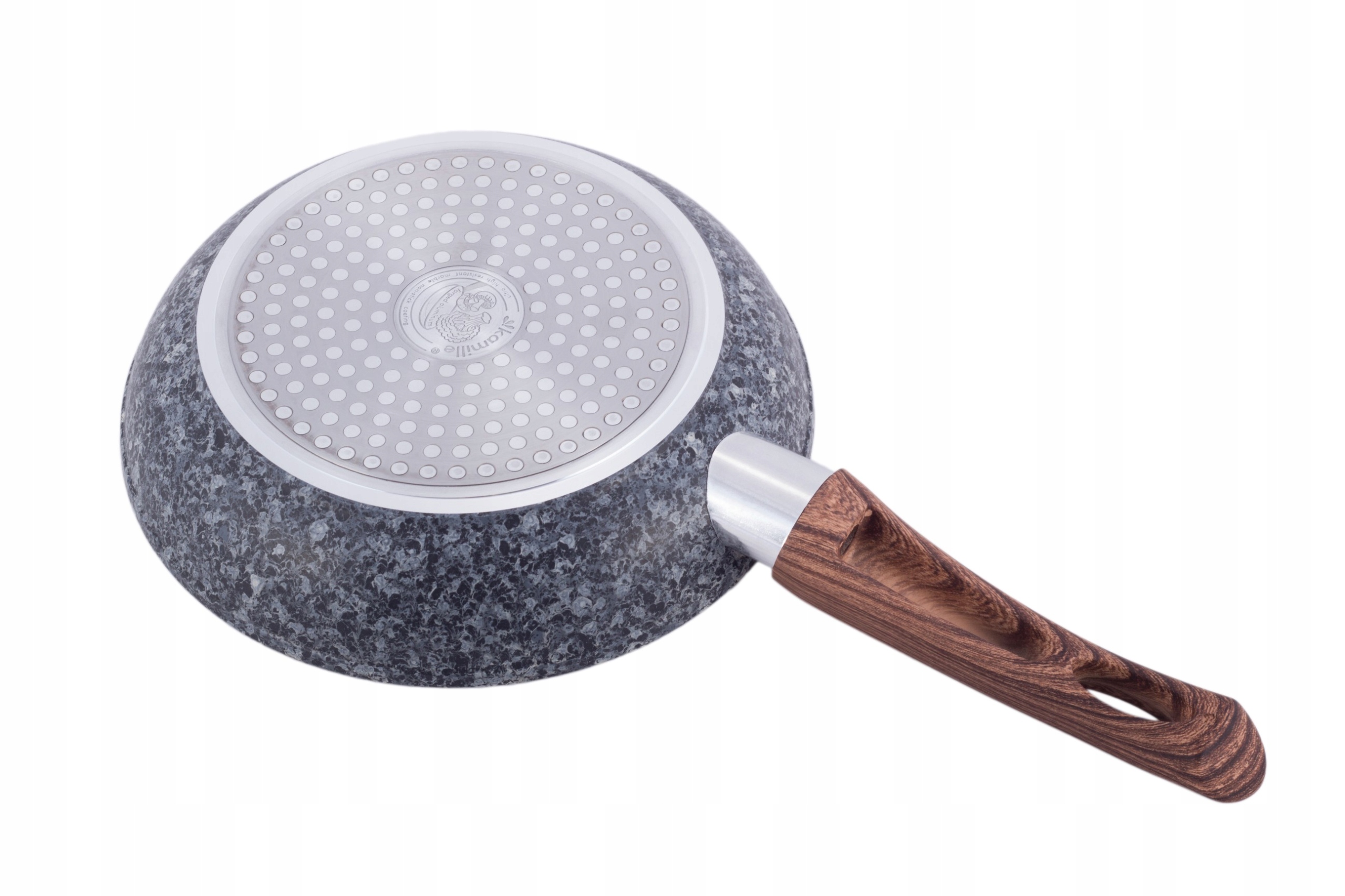 GŁĘBOKA PATELNIA Z POWŁOKĄ GRANITOWĄ 28CM INDUKCJA - IDEALNA DO SMAŻENIA Marka Kamille