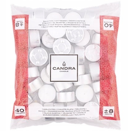 

40 szt Podgrzewacze Duże świeczki tealight Candra